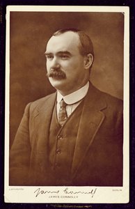 James Connolly (1868-1916) fotograferad av Lafayette, Dublin, ca 1910 (sepiafoto)