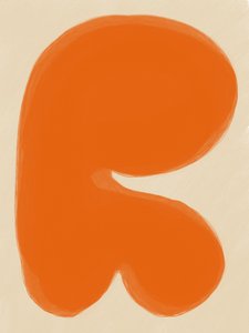 Mjuk orange abstrakt form