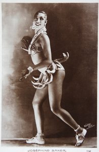 Konst. Underhållning. Josephine Baker på Folies Bergeres, Paris. Foto av Walery, Frankrike, ca 1925-30 (foto)