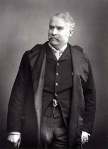 Sir William Schwenck Gilbert (1836-1911), dramatiker, porträttfotografi (s/v foto)