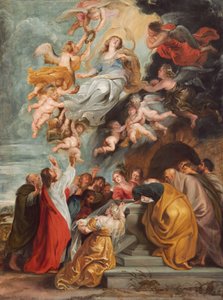 Jungfruns antagande, troligen mitten av 1620-talet. av Studio of Peter Paul Rubens