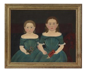 Mary och Elizabeth Hathaway, ca 1849 (olja på duk) av Sturtevant J. Hamblin