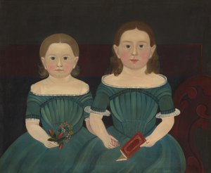 Mary och Elizabeth Hathaway, ca 1849 (olja på duk) av Sturtevant J. Hamblin