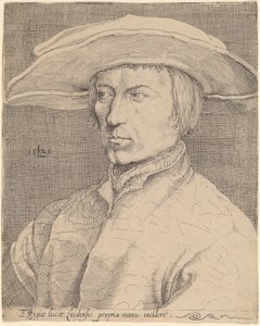 Självporträtt av Style of Lucas van Leyden after Albrecht Dürer