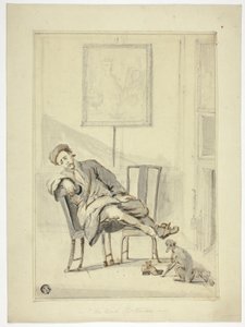 Den trötta sportutövaren av Style of William Hogarth