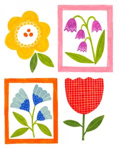 Ljusa folkblommor