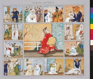 Illustration från Cats Galore! Ett kompendium över kultiverade katter (pub. 2015)