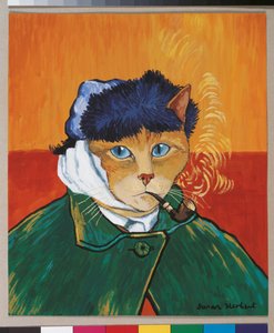 Illustration från Cats Galore! Ett kompendium över kultiverade katter (pub. 2015) av Susan Herbert