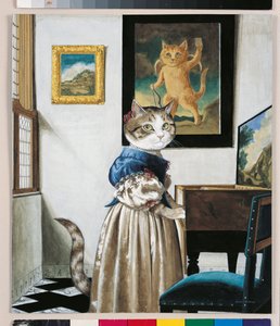 Illustration från Cats Galore! Ett kompendium över kultiverade katter (pub. 2015) av Susan Herbert