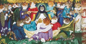 Illustration från Cats Galore! Ett kompendium över kultiverade katter (pub. 2015) av Susan Herbert