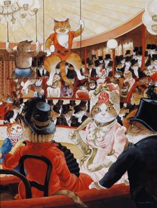 Illustration från Cats Galore! Ett kompendium över kultiverade katter (pub. 2015) av Susan Herbert