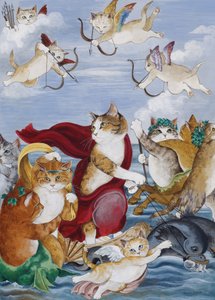 Illustration från Cats Galore! Ett kompendium över kultiverade katter (pub. 2015) av Susan Herbert