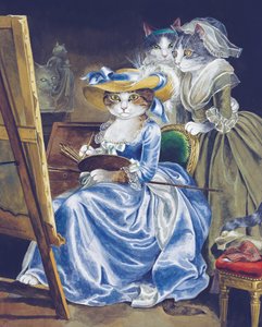 Illustration från Cats Galore! Ett kompendium över kultiverade katter (pub. 2015)