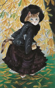 Illustration från Cats Galore! Ett kompendium över kultiverade katter (pub. 2015) av Susan Herbert