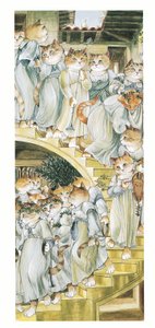 Illustration från Pre-Raphaelite Cats (publicerad 1999) av Susan Herbert