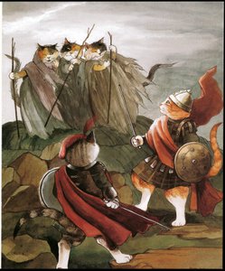 Illustration från Shakespeare Cats (publicerad 1996) av Susan Herbert