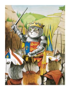 Illustration från Shakespeare Cats: Poster Book (publicerad 2016) av Susan Herbert