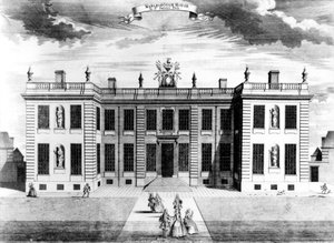 Utsikt över Marlborough House i Pall Mall, Westminster, 1741