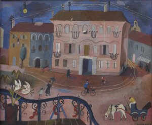 Street Scene (olja på duk) av Suzanne Cooper