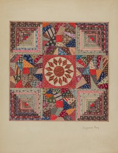 Spjälsäng täcke, ca. 1936.