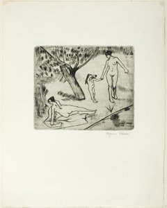 Kvinnor och barn vid vattenbrynet av Suzanne Valadon