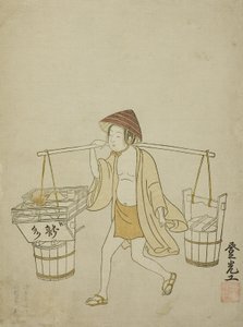 En vattenförsäljare, 1765 av Suzuki Harunobu