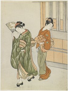 Rensa vind från en fläkt, efter 1766 av Suzuki Harunobu