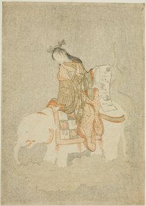 Courtesan på White Elephant av Suzuki Harunobu