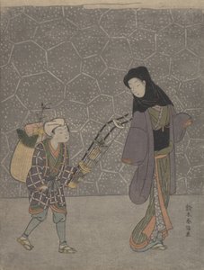 Demonkrossande båge, ca. 1765., ca. 1765. av Suzuki Harunobu