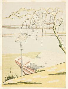 Egrets i snön av Suzuki Harunobu