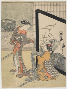 Att klä sig av Suzuki Harunobu