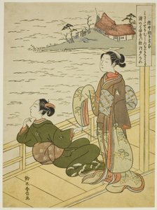 Gonchunagon Sadaie (Fujiwara no Teika), från en onamnlad serie parodier på de tre kvällsdikterna av Suzuki Harunobu