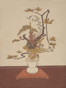 Ike Bana blomsterarrangemang i Ike-no-bo-stilen, troligen 1765, troligen 1765. av Suzuki Harunobu