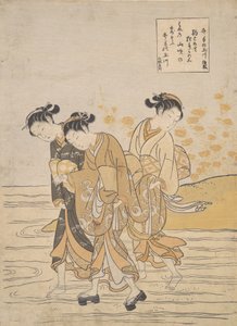 Jewel River och Ide Ide no Tamagawa, ca. 1768., ca. 1768. av Suzuki Harunobu