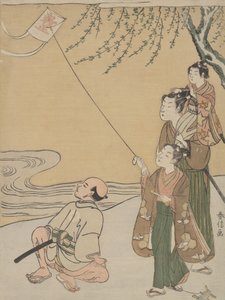 Drakflygning, ca. 1766, ca. 1766. av Suzuki Harunobu