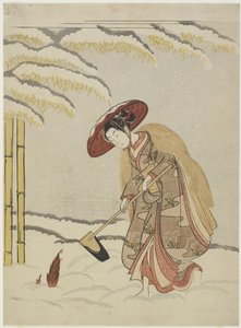 Mitate of Meng Zong, en av de tjugofyra paragonerna för vördnadsplikt, efter 1765 av Suzuki Harunobu