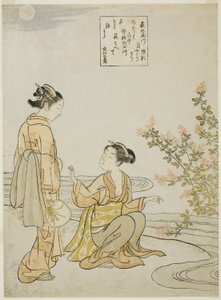 The Jewel River of Bush Clovers (Hagi no Tamagawa), från en titellös serie av Six Jewel Rivers av Suzuki Harunobu