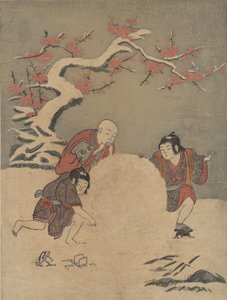 Snöbollen, 1770, 1770. av Suzuki Harunobu