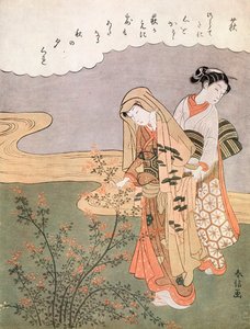 Ung dam och piga, c1745-1770. av Suzuki Harunobu