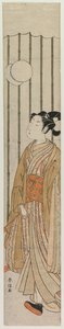 Ung man spelar fotboll, sent 1760-tal. av Suzuki Harunobu