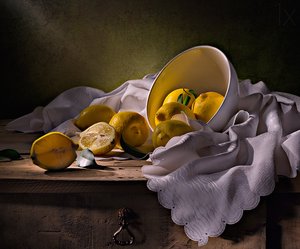 Rustikt citronstilleben av Svetlana L