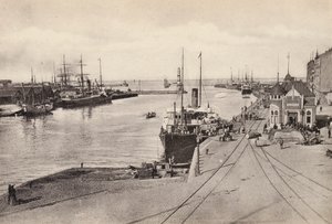 Sverige / Sweden: Malmo, Hamnen (b/w photo)