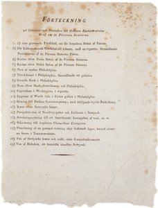 Lista över illustrationer från Klinckowstroms Atlas of the United States, 1824 (tryckt) av Swedish School