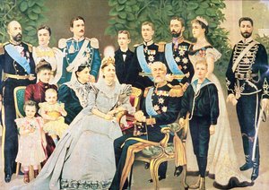 Oscar II och hans familj, ca 1890
