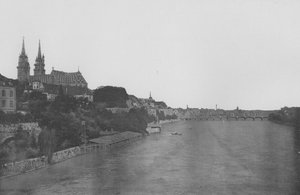 Basel, katedralen och Rhen (s/v foto) av Swiss Photographer