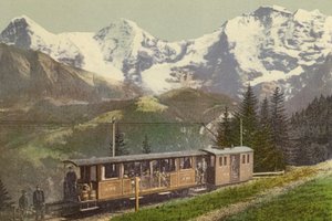 Berner Oberland: Murrenbahn (färgad bild) av Swiss Photographer