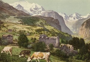 Bernese Oberland: Wengen (färgad bild) av Swiss Photographer