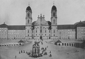 Einsiedeln, Facade du Couvent (s/v foto) av Swiss Photographer