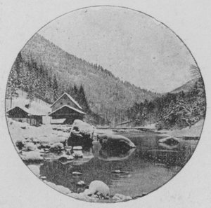 Vinterlandskap vid Les Brenets, Jura Neuchatelois (s/v foto) av Swiss Photographer