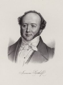 Albert Bitzius, schweizisk romanförfattare som skrev under pennnamnet, Jeremias Gotthelf (gravyr) av Swiss School